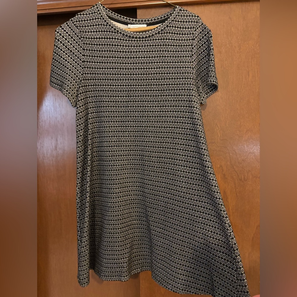 Zara Black and Cream Mini Dress